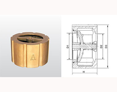埃美柯黃銅消聲止回閥結(jié)構(gòu)圖